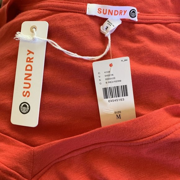 Anthropologie NWT New Sundry Ruched  V Neck Long Sleeve Dress 2 Medium RARE HTF - Picture 5 of 8